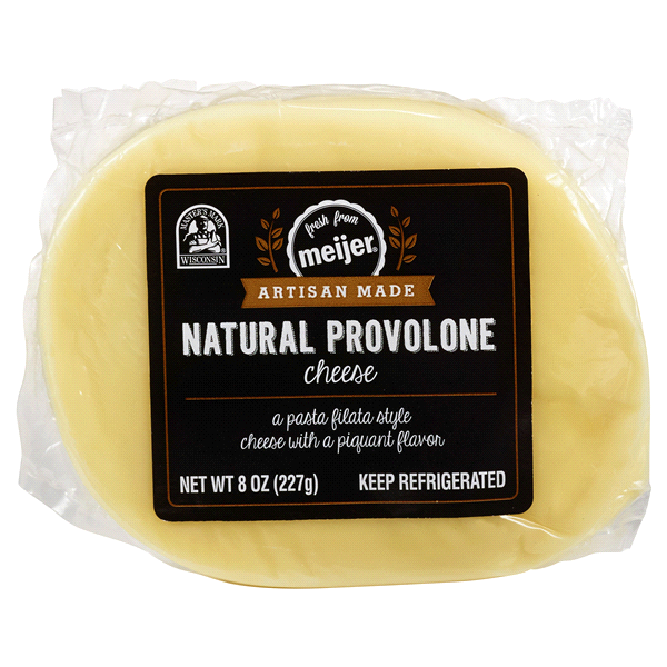 slide 1 of 1, Meijer Natural Provolone Chunk Cheese, 8 oz