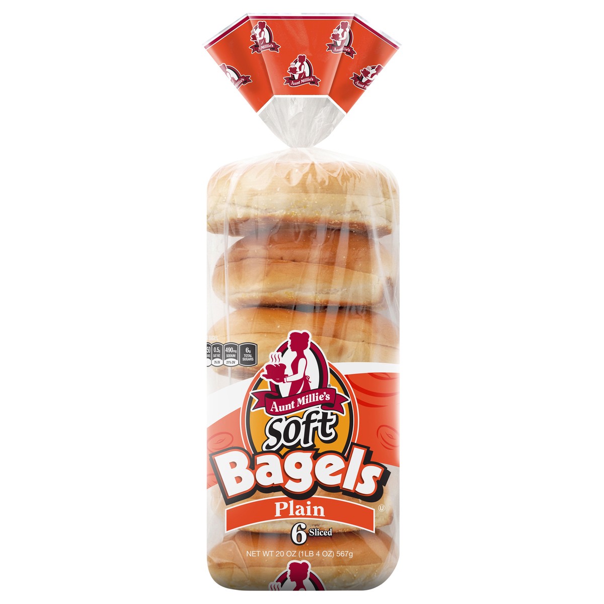 slide 1 of 14, Aunt Millie's Bagels, Plain, 20 oz