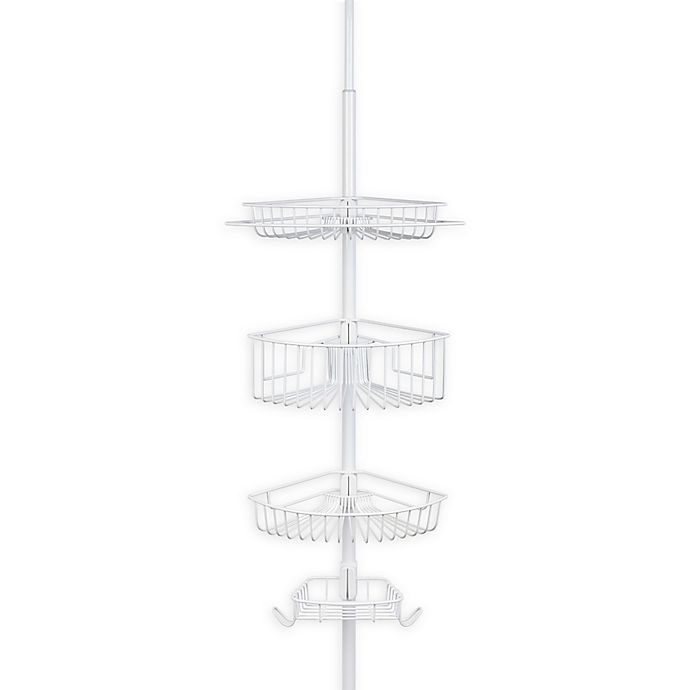 slide 1 of 1, Richards Homewares Lakeview 4-Tier Tension Pole - White, 1 ct