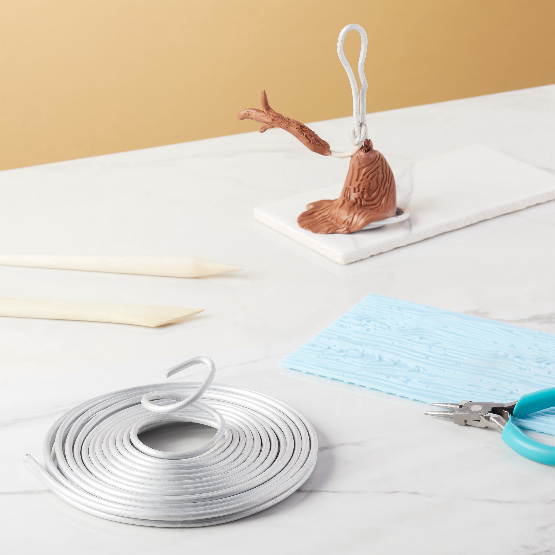 slide 4 of 8, 0.13" X 20ft. Premium Sculpting & Armature Wire By Craft Smart, 0.13 in x 20 ft