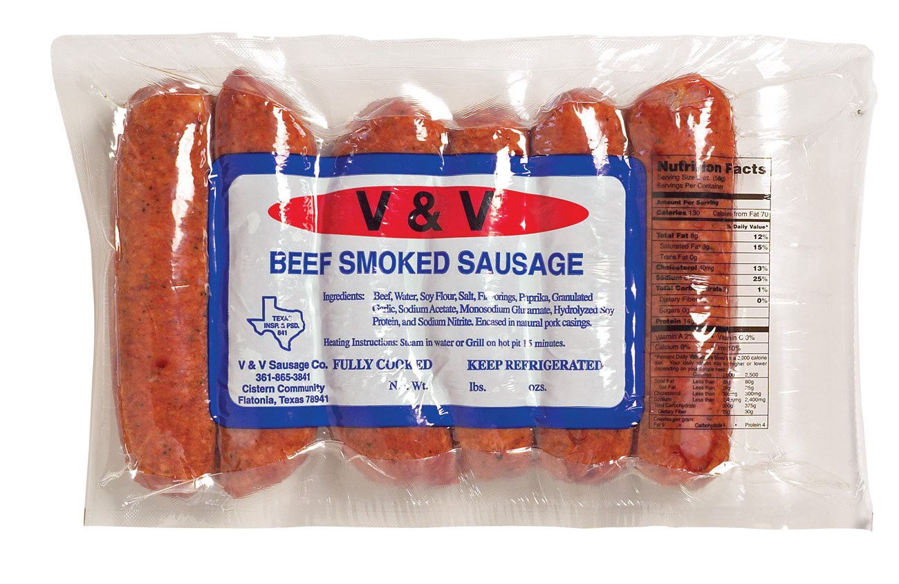slide 1 of 1, VV Supremo Beef Smoked Link Sausage, 6 ct