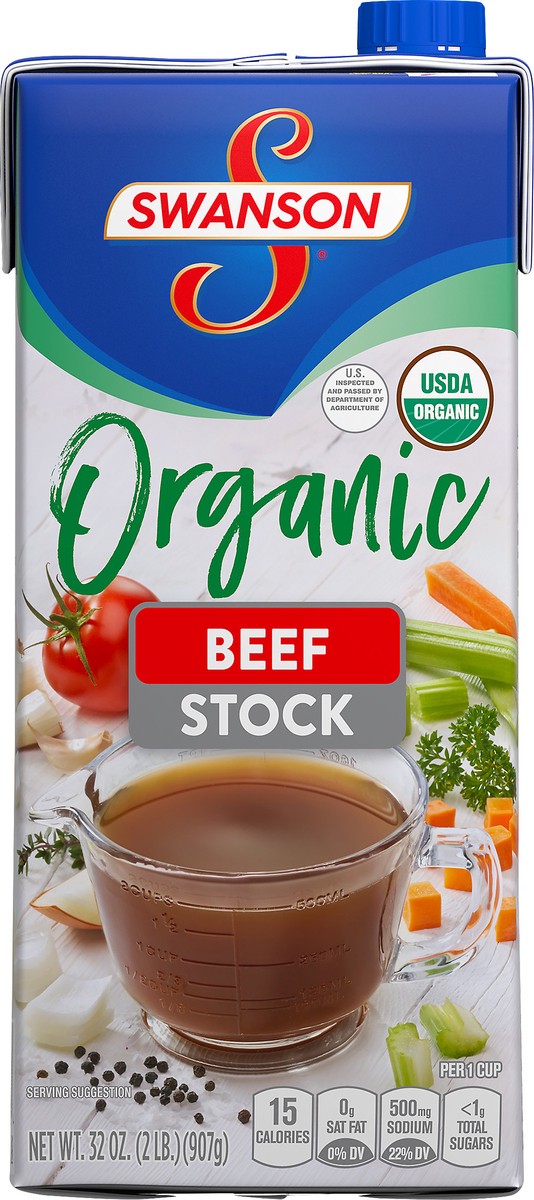 slide 1 of 13, Swanson Organic Beef Stock 32 oz, 32 oz