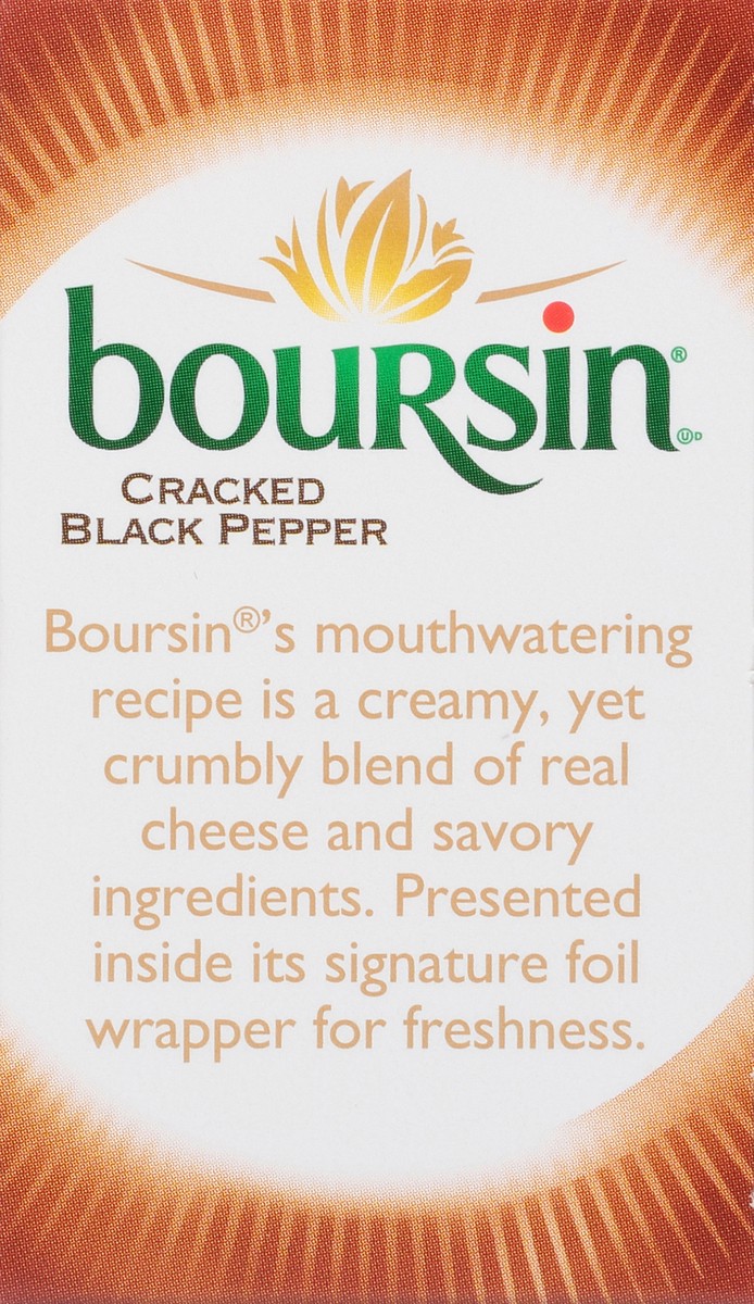 slide 8 of 9, Boursin Cracked Black Pepper Gournay Cheese 5.2 oz Box, 5.2 oz