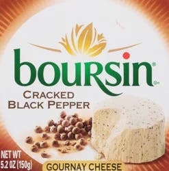 Boursin Cracked Black Pepper Gournay Cheese 5.2 oz Box