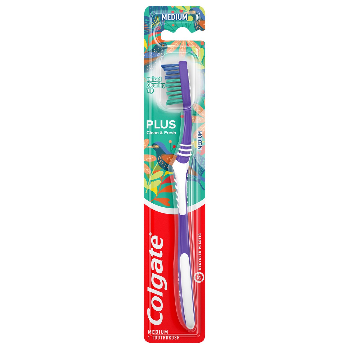slide 3 of 10, Colgate Plus Full Head Adult Toothbrush, Medium, 1 ct
