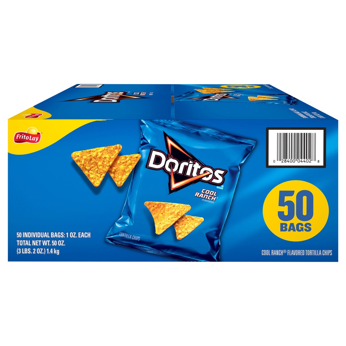 slide 1 of 13, Doritos Tortilla Chips, 50 ct