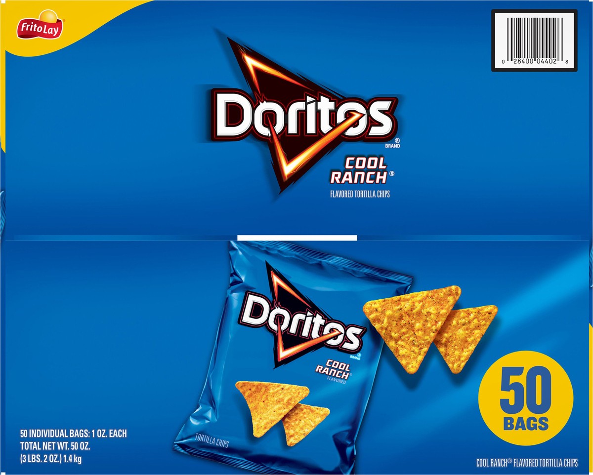 slide 2 of 13, Doritos Tortilla Chips, 50 ct