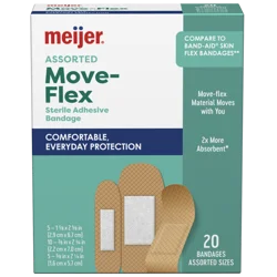 Meijer Move-Flex Adhesive Bandages, 20 Ct