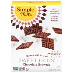 Simple Mills Seed & Nut Flour Chocolate Brownie Sweet Thins 4.25 oz