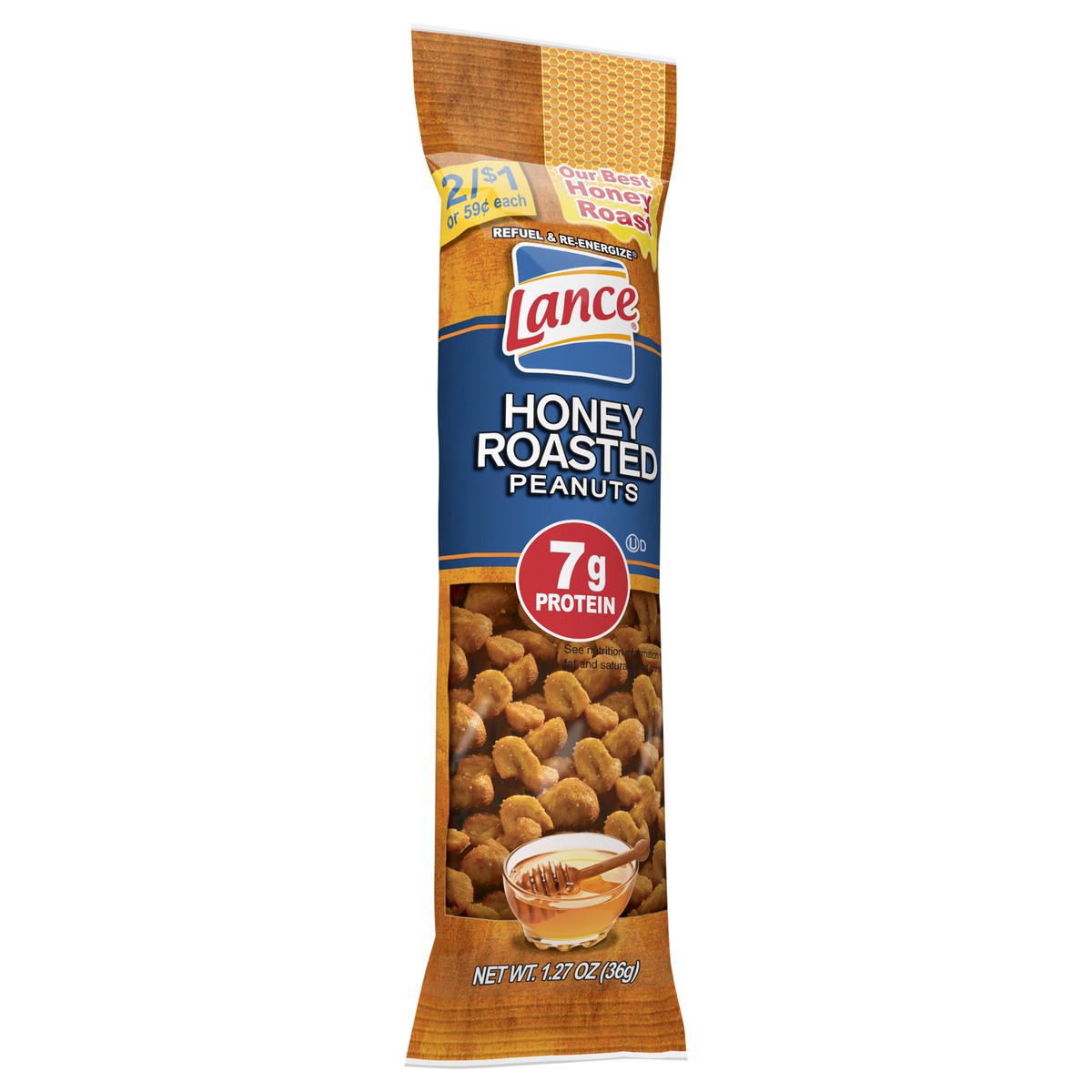 slide 6 of 8, Lance Honey Roasted Peanuts, 1.27 Oz Single Pack, 1.27 oz