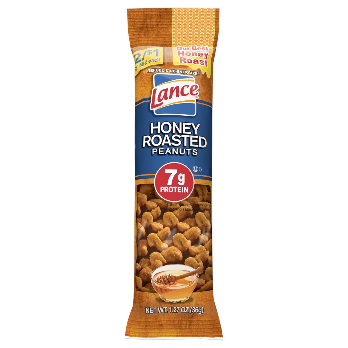 slide 5 of 8, Lance Honey Roasted Peanuts, 1.27 Oz Single Pack, 1.27 oz