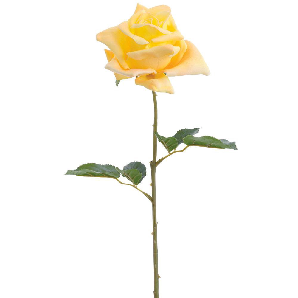 slide 1 of 1, Allstate Floral Yellow Open Rose Faux Botanical Spray, 22.5 in