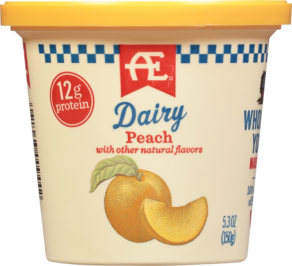 slide 6 of 9, AE Dairy Whole Milk Peach Yogurt 5.3 oz, 5.3 oz