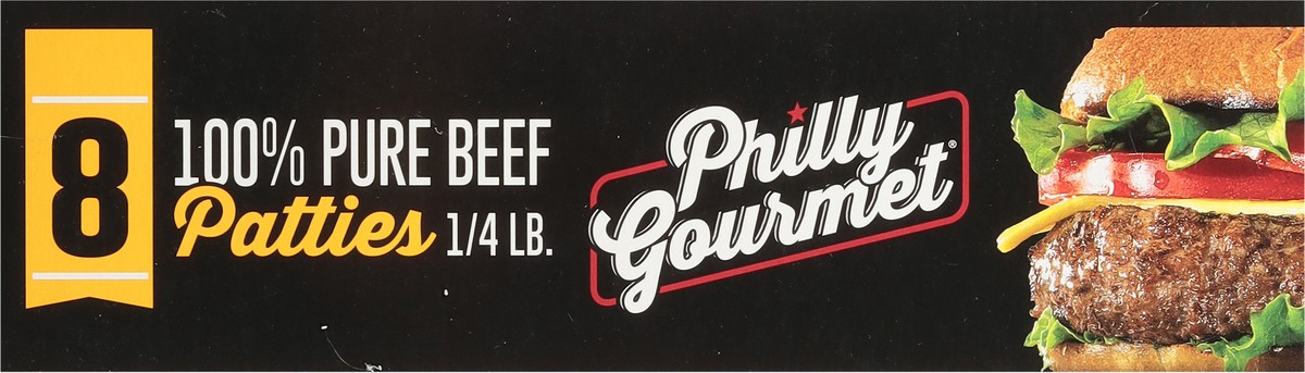 slide 5 of 9, Philly Gourmet 100% Pure Beef Patties, 8 ct