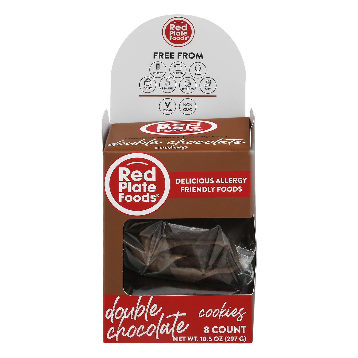 slide 1 of 9, Red Plate Double Chocolate Cookies 8 ea, 