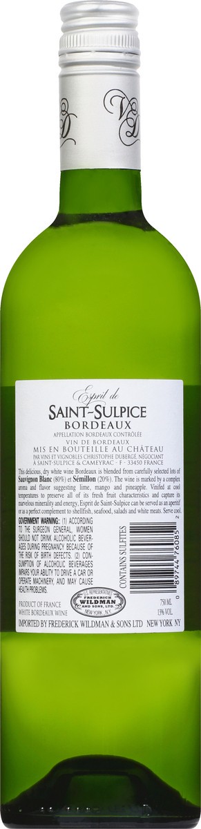 slide 9 of 11, Saint Sulpice Esprit De Saint-Sulpice Bordeaux, 750 ml