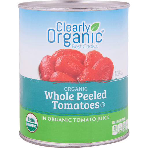 slide 1 of 1, Clearly Organic Whole Peeled Tomatoes, 28 oz