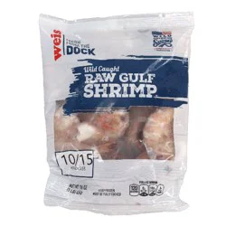 Weis Fresh from the Dock Colossal Gulf Shrimp 10/15 Count, Wild Caught, Raw