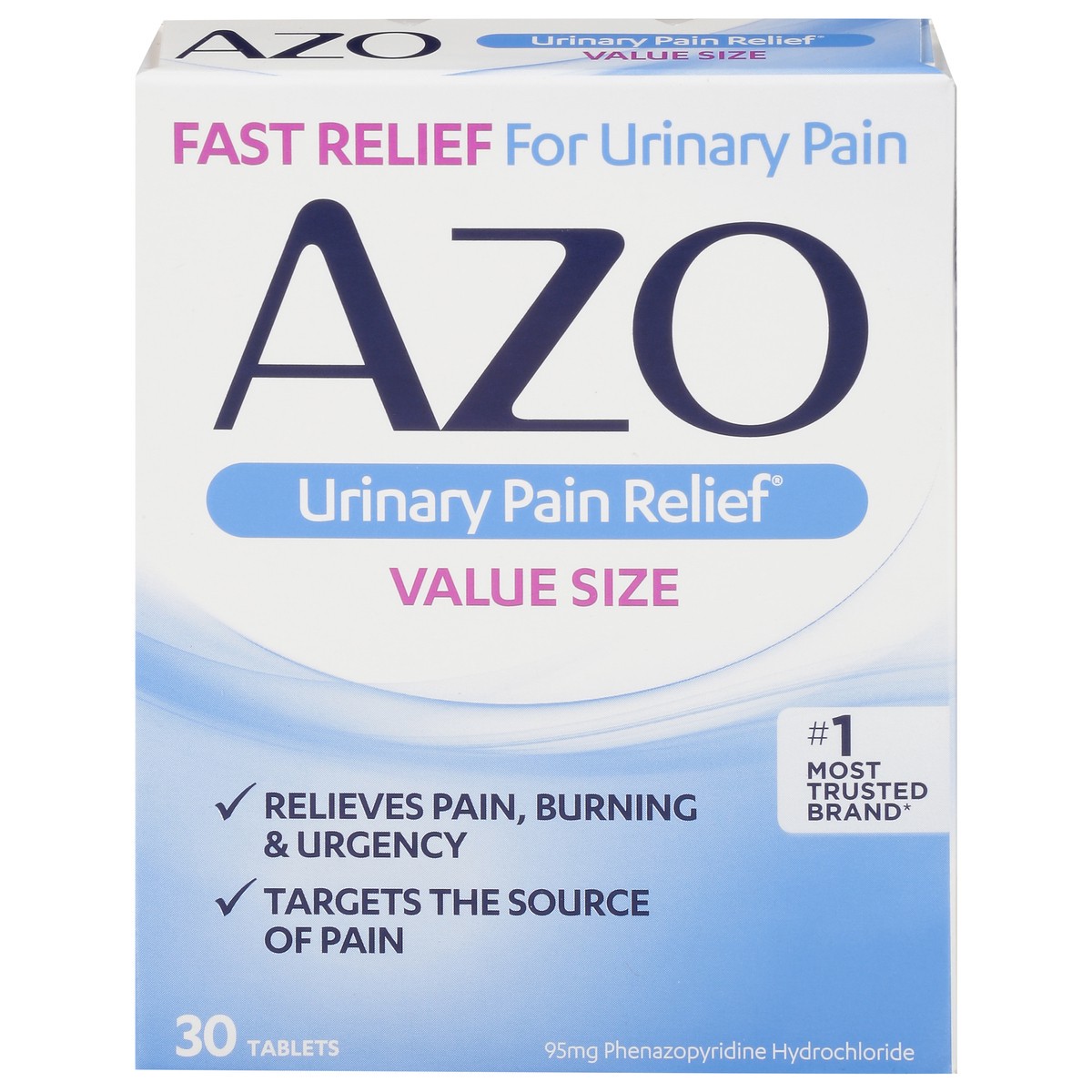 slide 2 of 4, AZO Tablets Value Size Urinary Pain Relief 30 ea, 30 ct