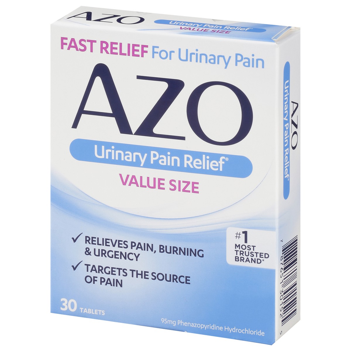 slide 3 of 4, AZO Tablets Value Size Urinary Pain Relief 30 ea, 30 ct
