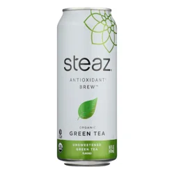Steaz Organic Unsweetened Green Tea - 16 fl oz