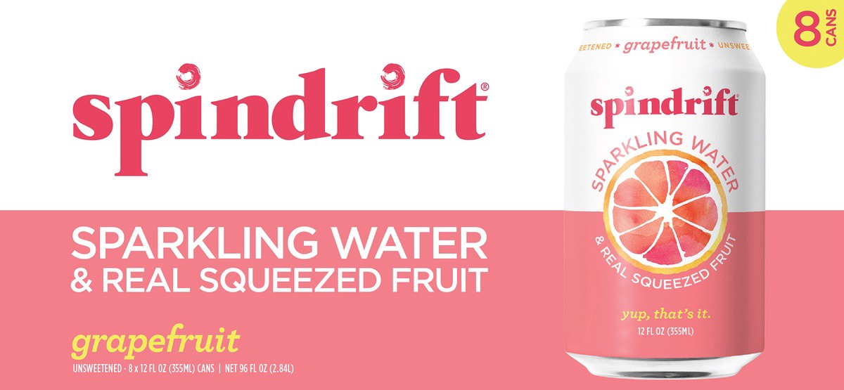 slide 5 of 7, Spindrift Sparkling Water - Grapefruit - 12 fl oz, 12 fl oz