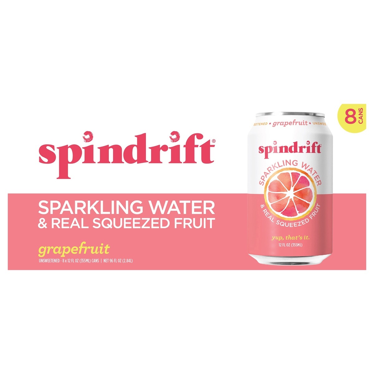 slide 1 of 1, Spindrift Sparkling Water - Grapefruit, 12 fl oz