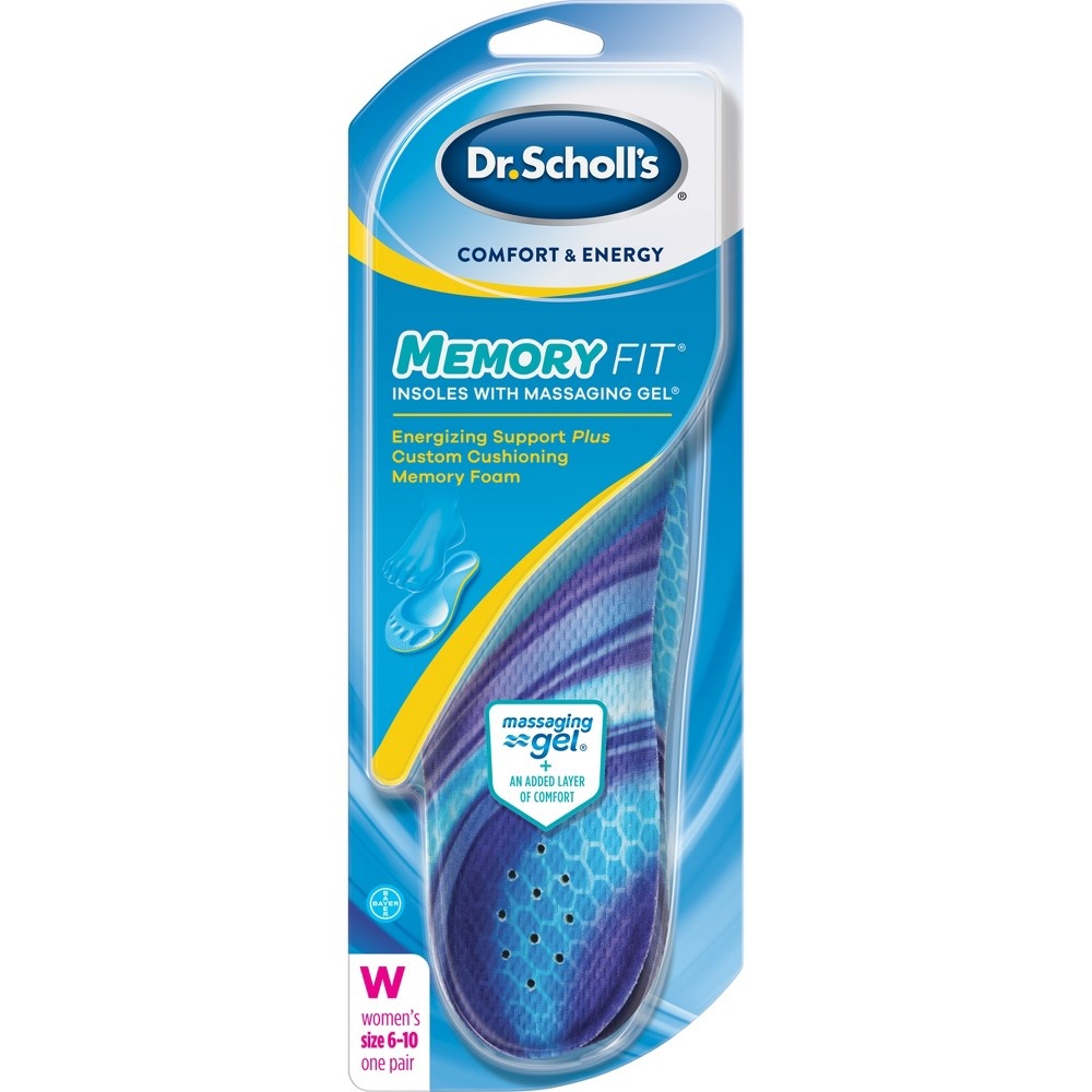 slide 2 of 2, Dr. Scholl's Comfort Energy Memory Fit Insoles for Women Size 6-10, 1 ct