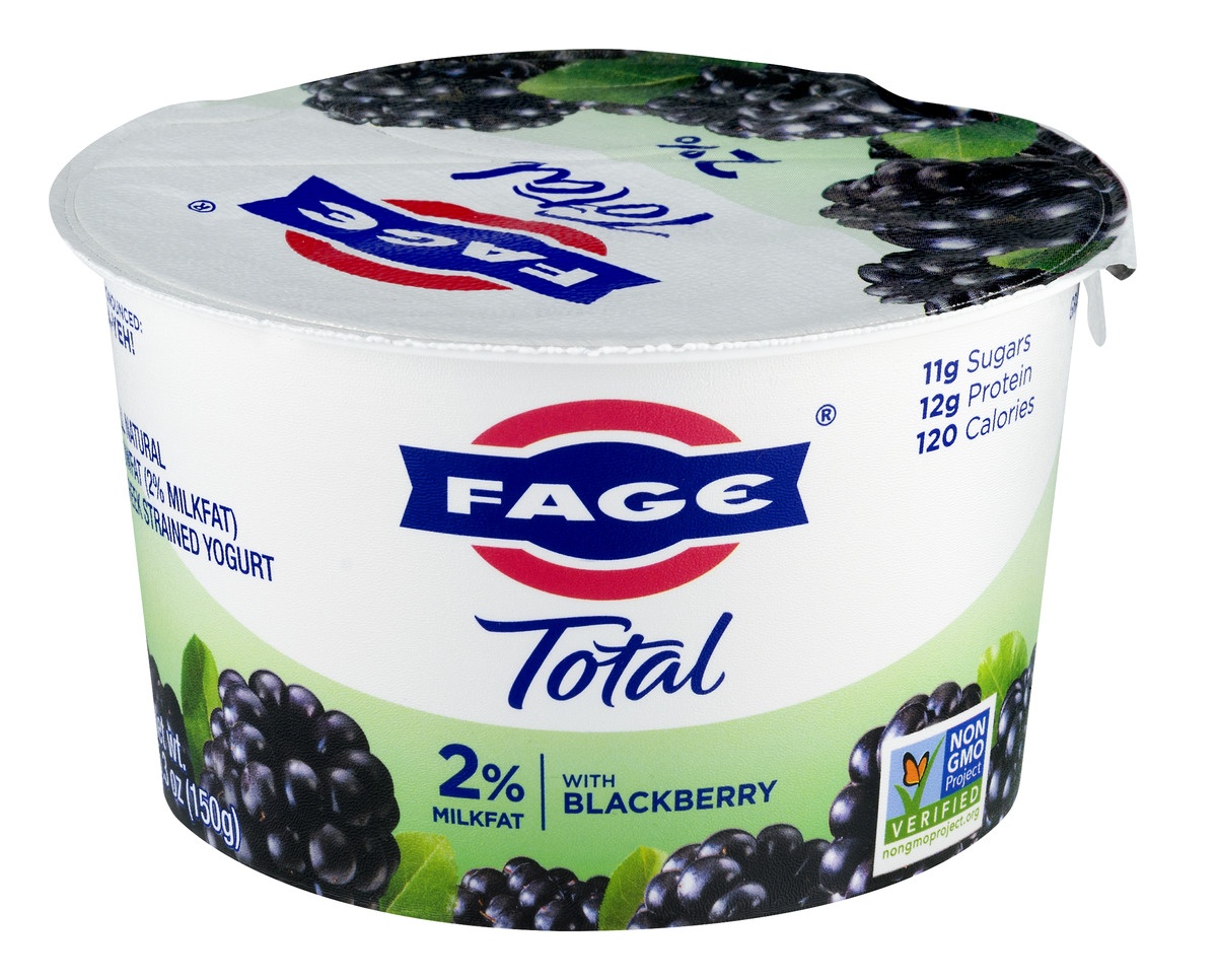 slide 1 of 11, Fage 2% Fat Greek Yogurt With Blackberry, 5.3 oz