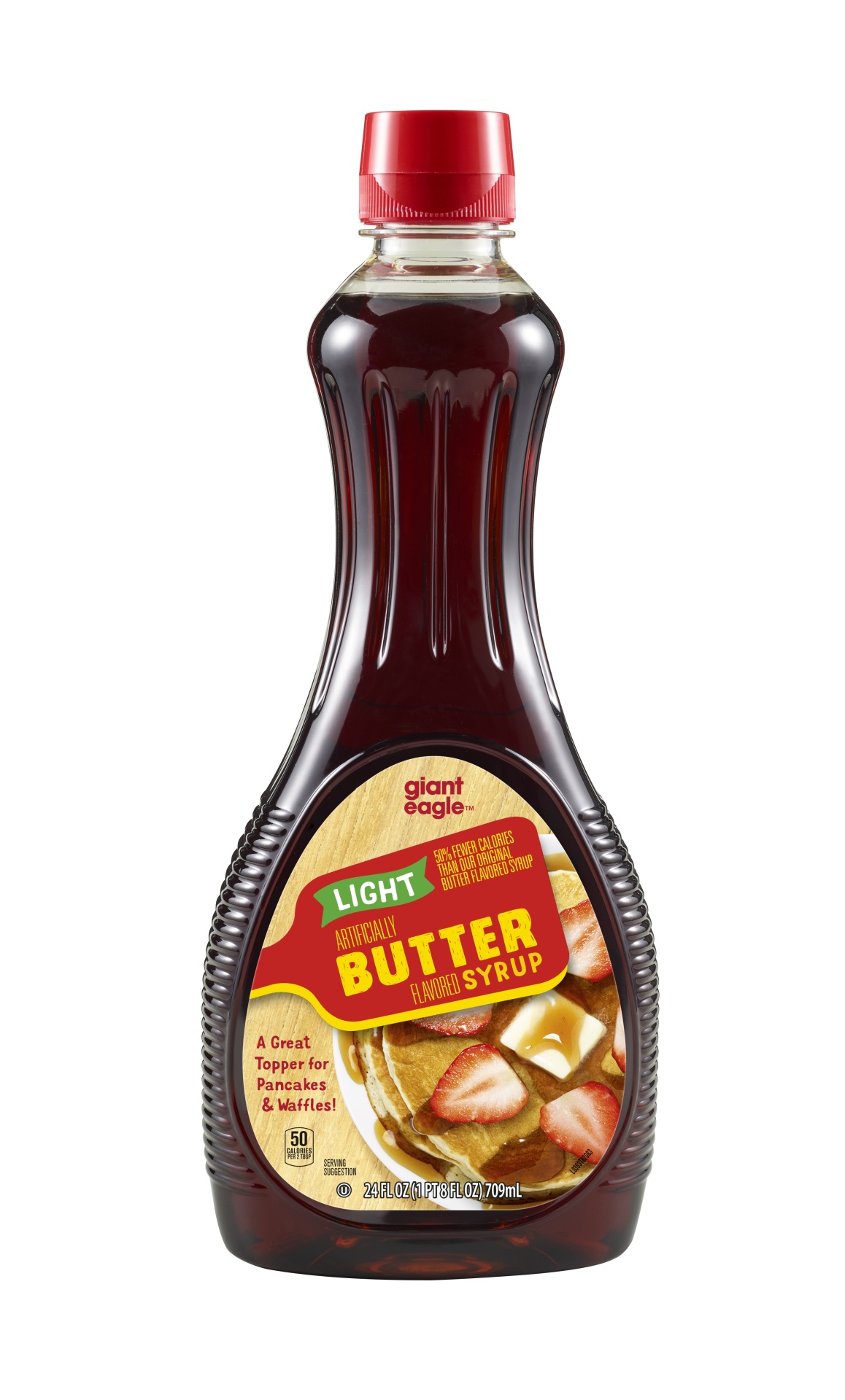 slide 1 of 1, Giant Eagle Butter Flavored Syrup, Light, 24 oz