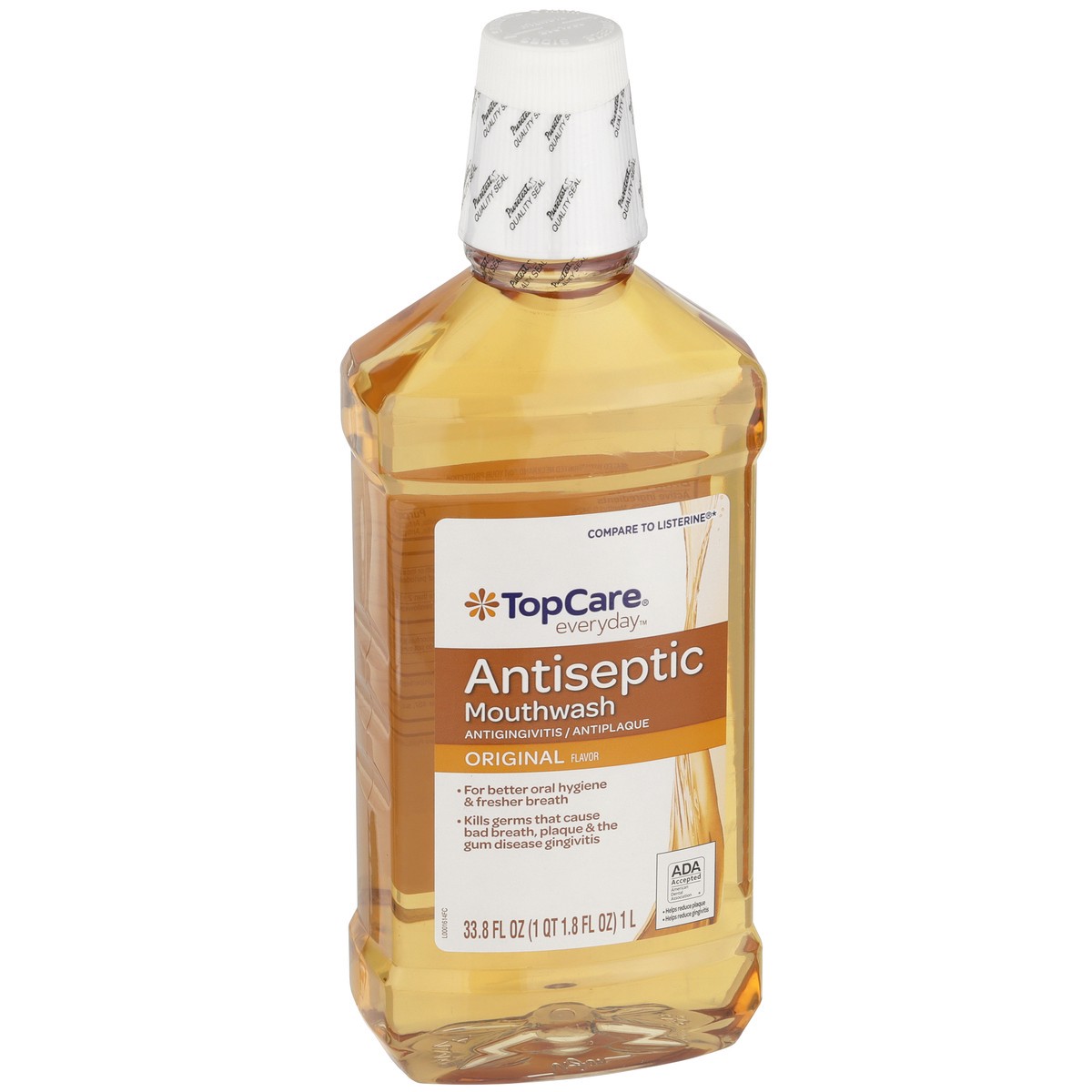 slide 5 of 9, TopCare Antiseptic Mouth Rinse Ambe, 33.8 oz