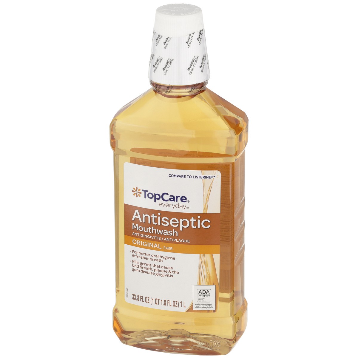 slide 3 of 9, TopCare Antiseptic Mouth Rinse Ambe, 33.8 oz