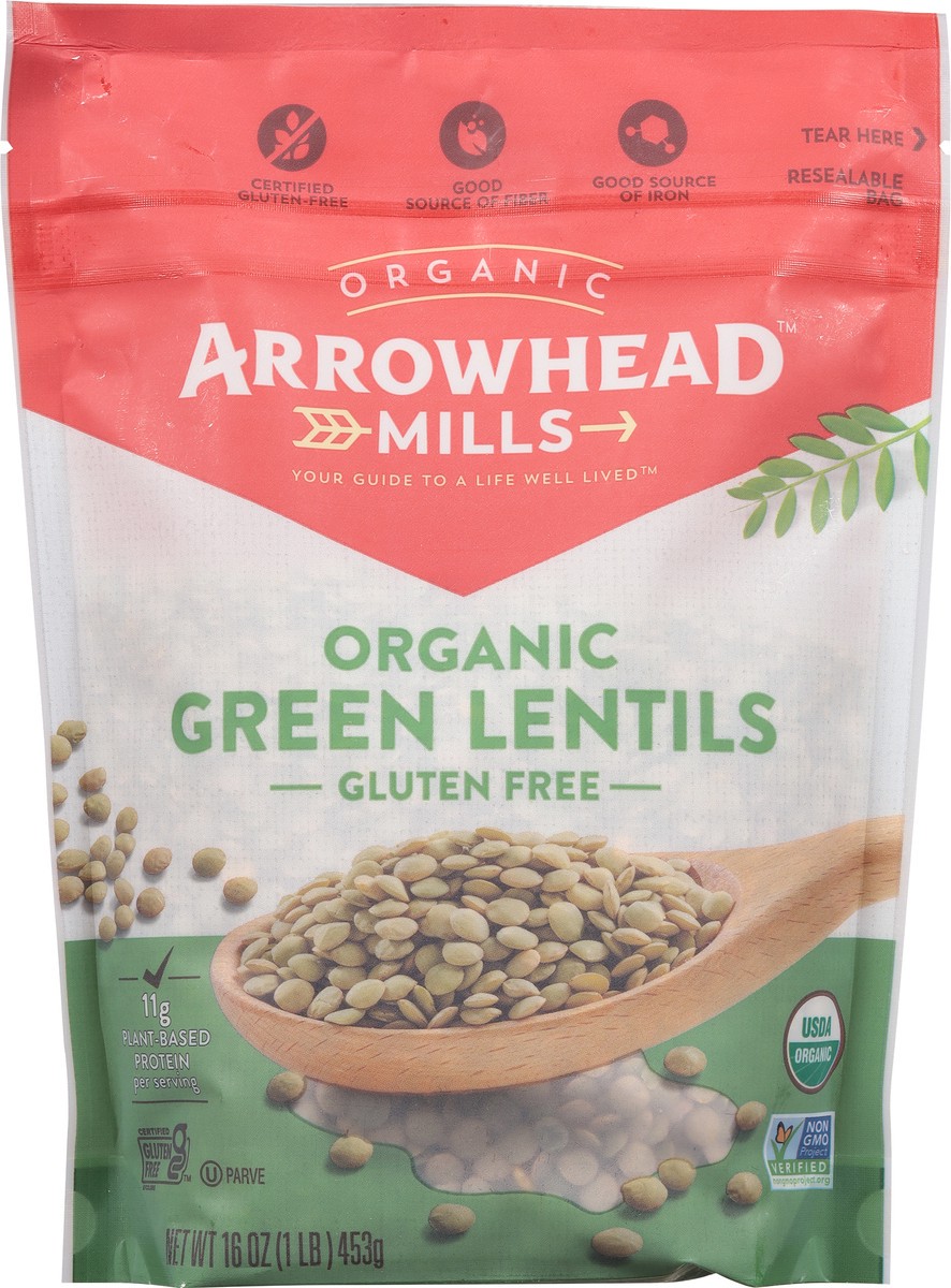 slide 6 of 11, Arrowhead Mills Organic Green Lentils, 16 Oz Bag, 16 oz