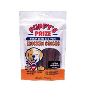 slide 1 of 1, Puppy's Prize Chicken Sticks, 7.8 oz