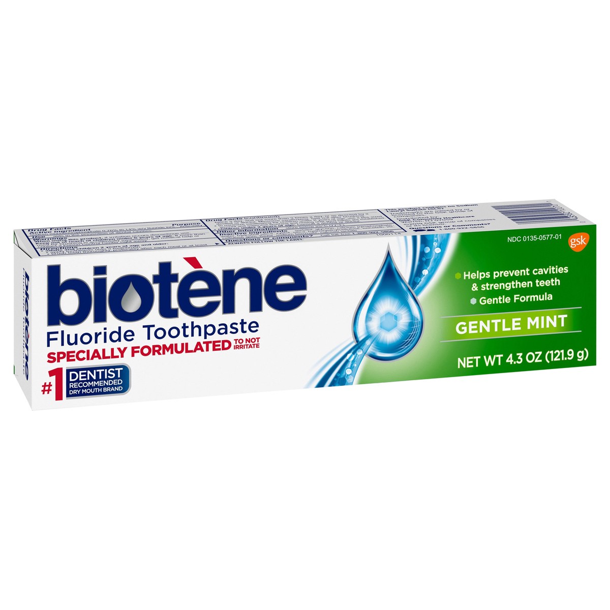 slide 2 of 13, Biotène Fluoride Toothpaste for Dry Mouth Symptoms and Bad Breath, Gentle Mint - 4.3 oz, 4.3 oz