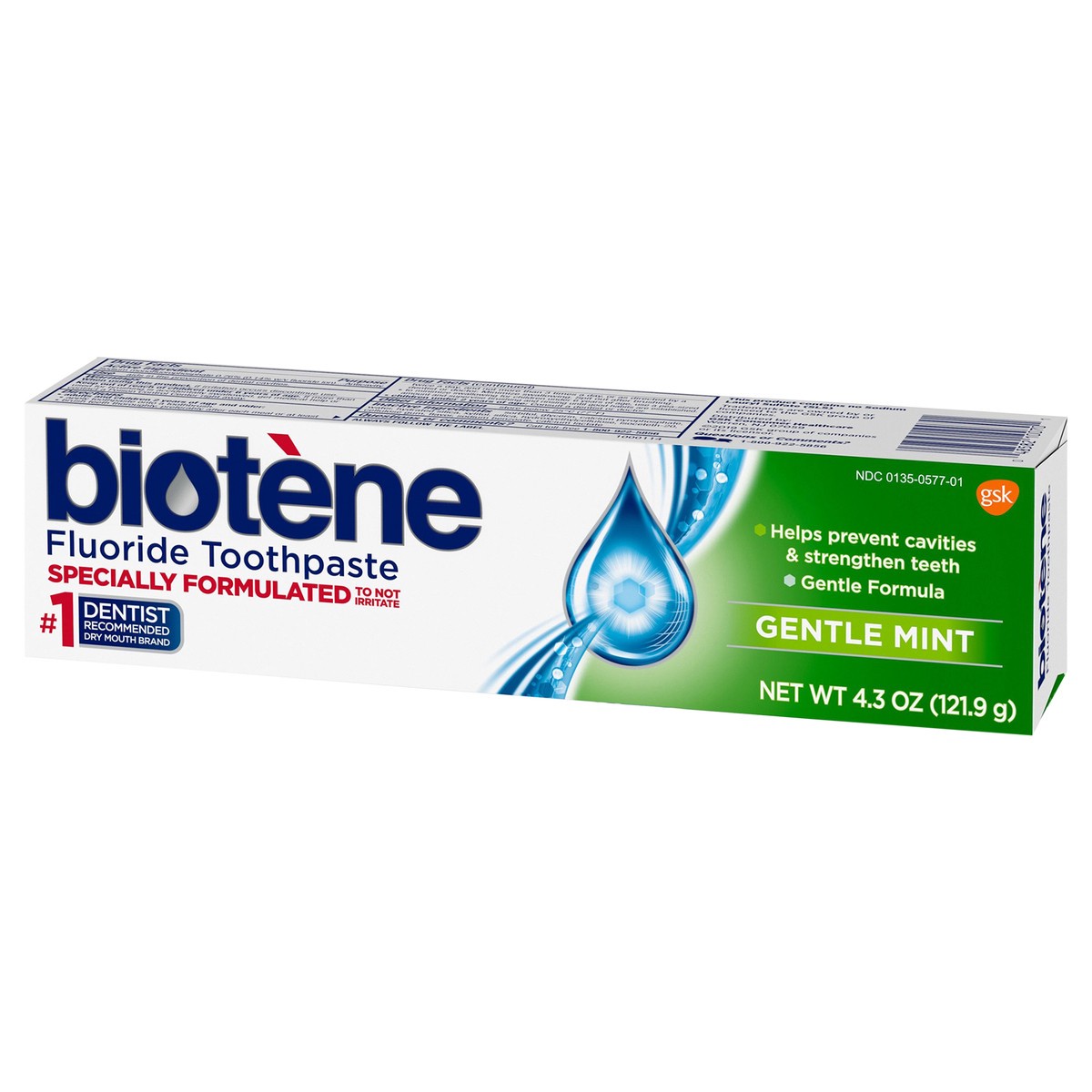 slide 3 of 13, Biotène Fluoride Toothpaste for Dry Mouth Symptoms and Bad Breath, Gentle Mint - 4.3 oz, 4.3 oz