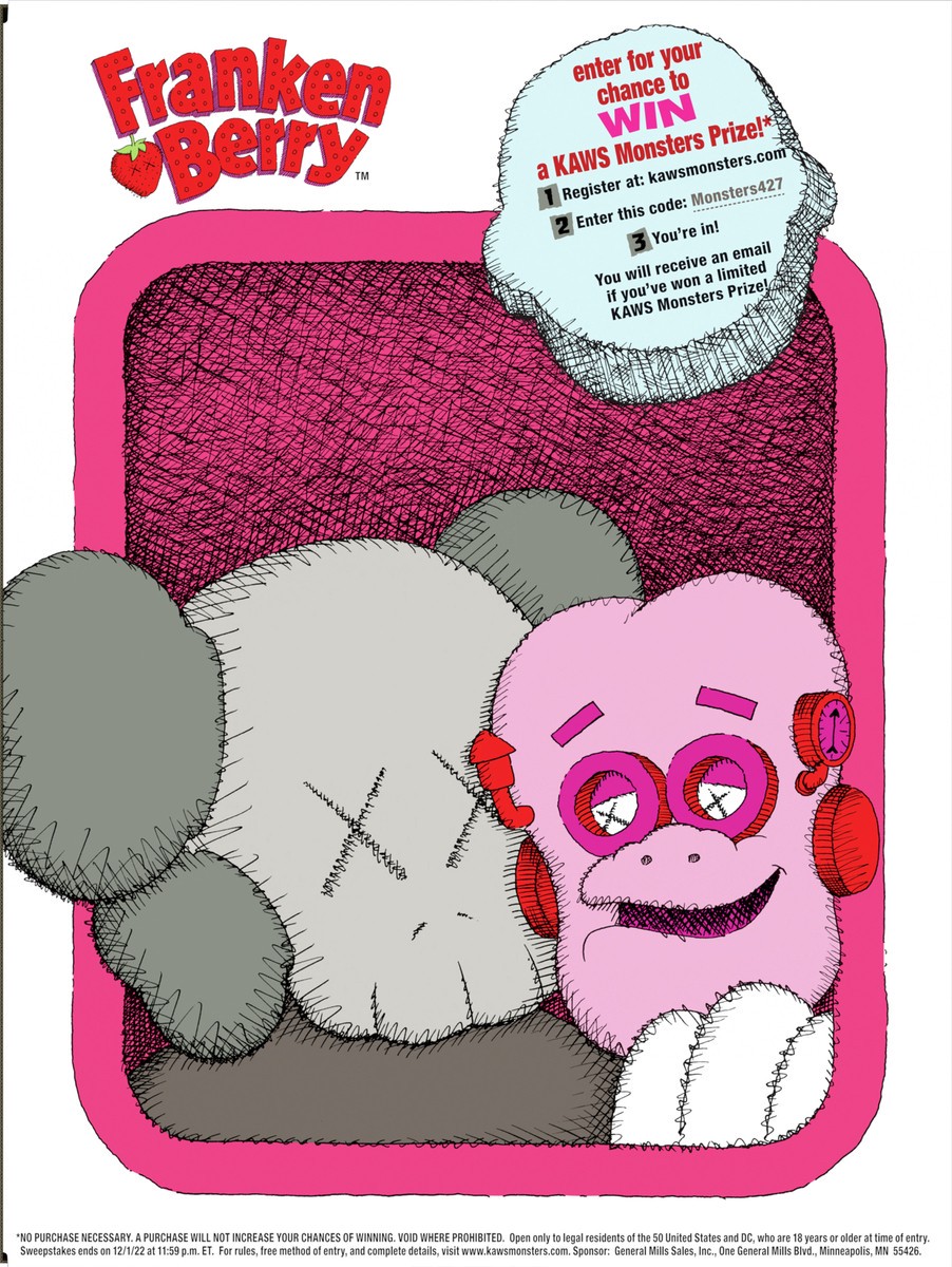 slide 5 of 9, Franken Berry Cereal with Frightful Friends Marshmallows, Kids Breakfast Cereal, Limited Edition, Made with Whole Grain, 9.6 oz, 9.6 oz