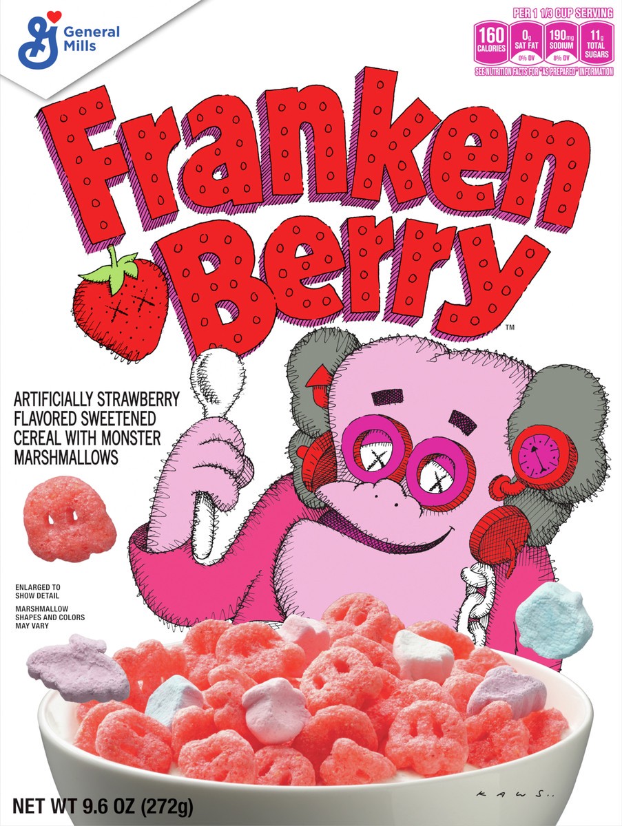 slide 8 of 9, Franken Berry Cereal with Frightful Friends Marshmallows, Kids Breakfast Cereal, Limited Edition, Made with Whole Grain, 9.6 oz, 9.6 oz