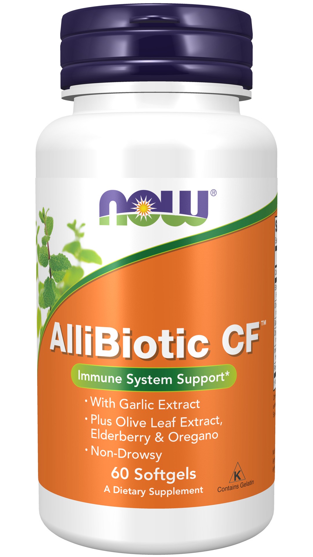 slide 1 of 4, NOW AlliBiotic CF™ - 60 Softgels, 1 ct