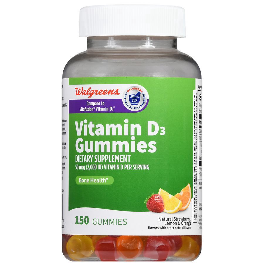 slide 2 of 5, Walgreens Vitamin D3 2000 IU Gummies Fruit, 150 ct