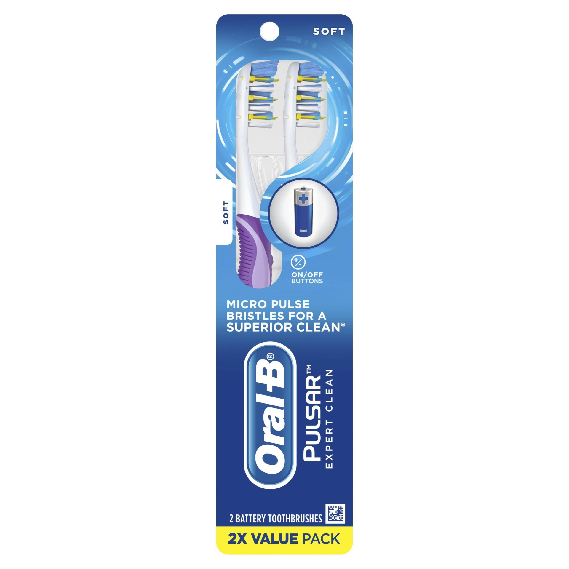slide 1 of 2, Oral-B Pulsar Soft Bristle Toothbrush, 2 ct