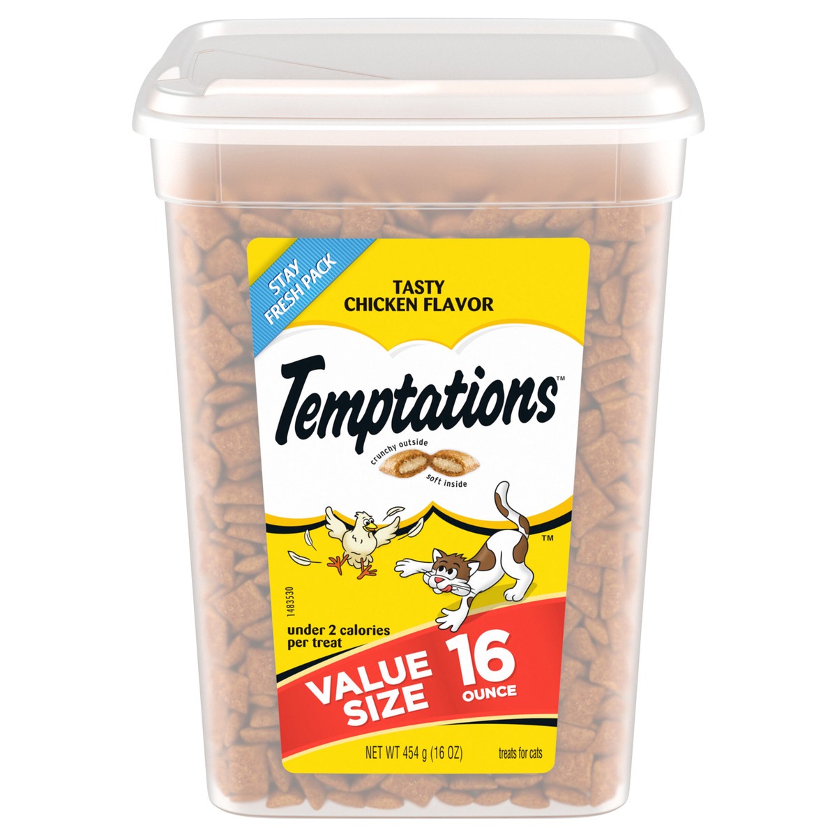 slide 3 of 4, Temptations Tasty Chicken BACK Label Value Pack PA Work 16OZ, 16 oz