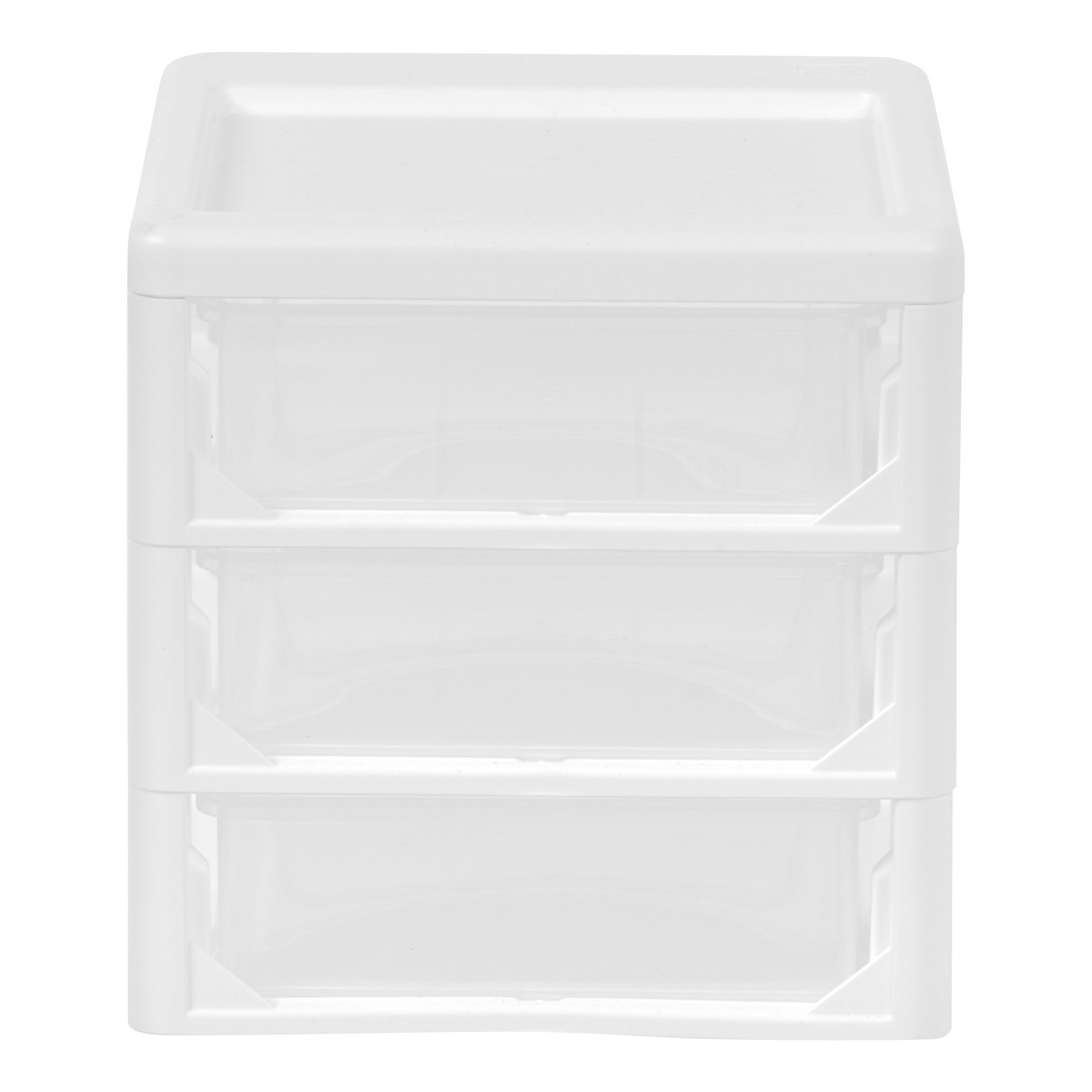 slide 6 of 7, Iris 7" Clear Tabletop Storage Drawers, 6.75 in x 8.38 in x 6.88 in
