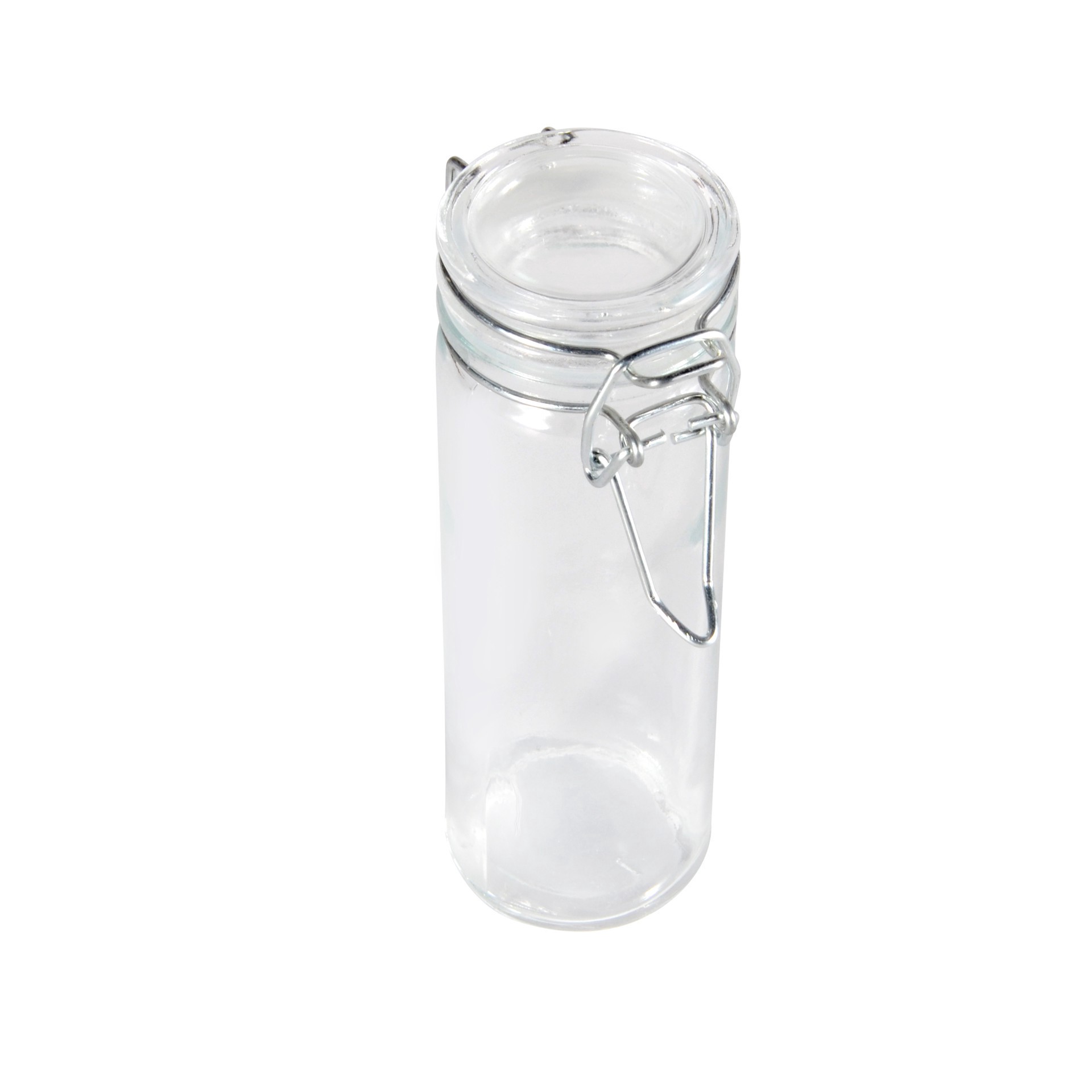 slide 2 of 4, 3.8oz. Clear Glass Cylinder Jar With Latched Lid By Ashland, 3.8 oz