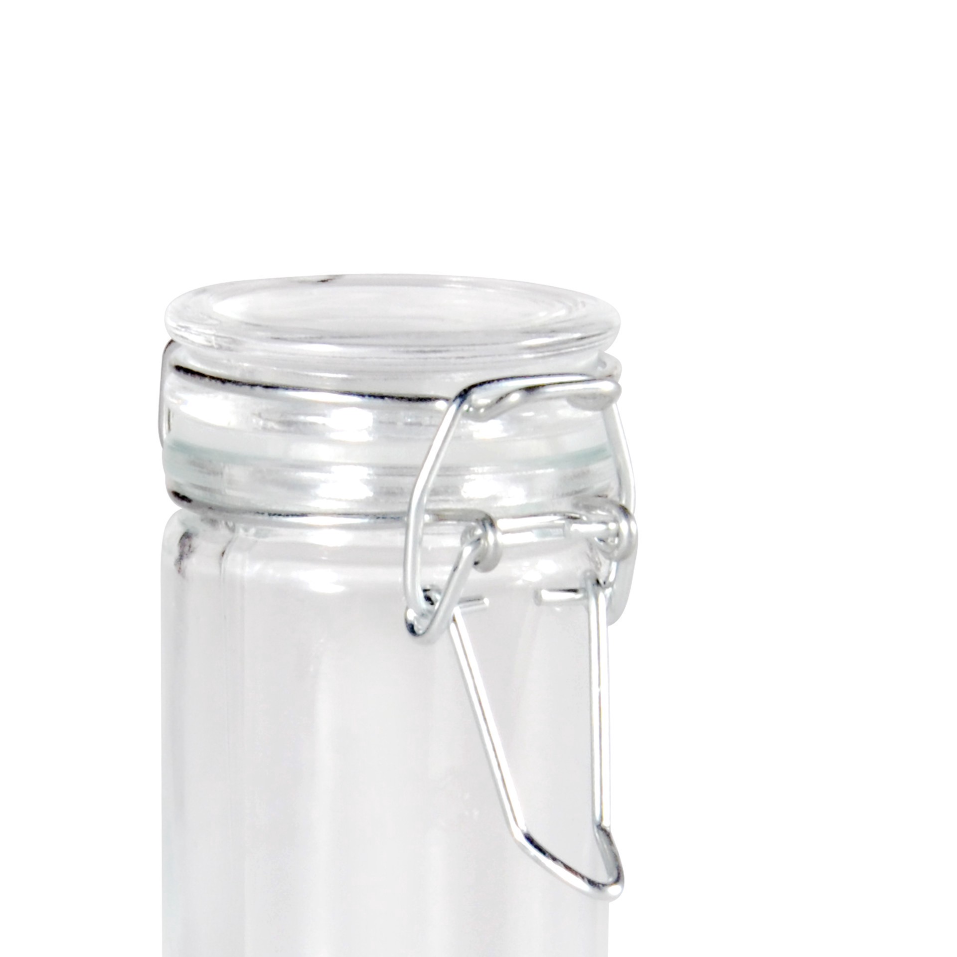 slide 3 of 4, 3.8oz. Clear Glass Cylinder Jar With Latched Lid By Ashland, 3.8 oz