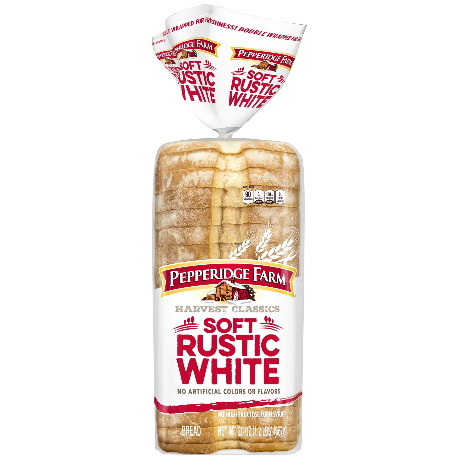 slide 1 of 7, Pepperidge Farm Harvest Classics Soft Rustic White Bread, 20 oz. Bag, 20 oz