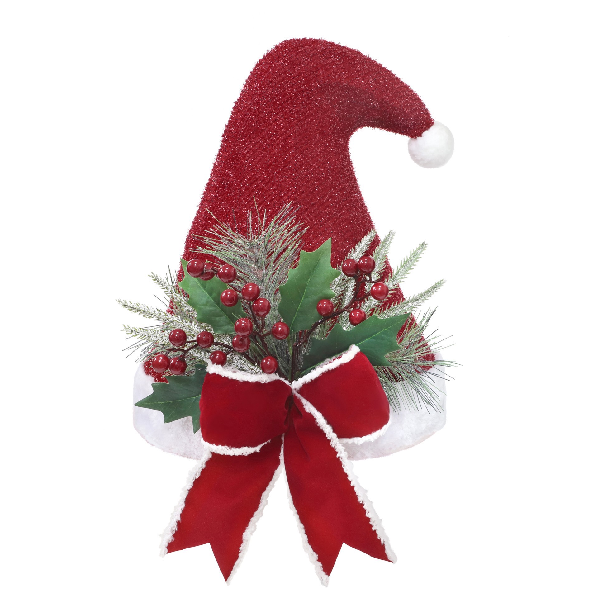 slide 3 of 3, 14" Led Premade Santa Hat Decor By Ashland, 13 in x 12 in x 14 in