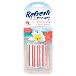 Refresh Your Car! Odor Eliminating Hawaiian Sunrise Air Freshener - 4 ea