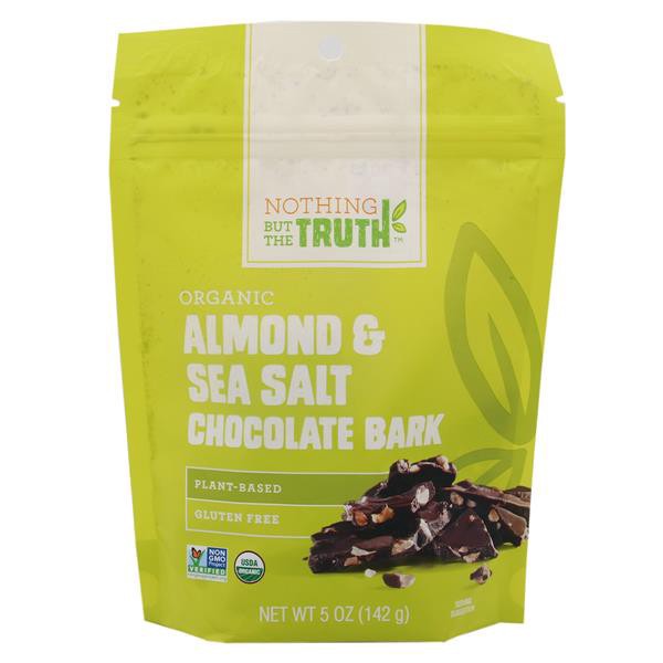 slide 1 of 1, Hy-Vee Nothing But The Truth Organic Almond & Sea Salt Chocolate Bark, 5 oz