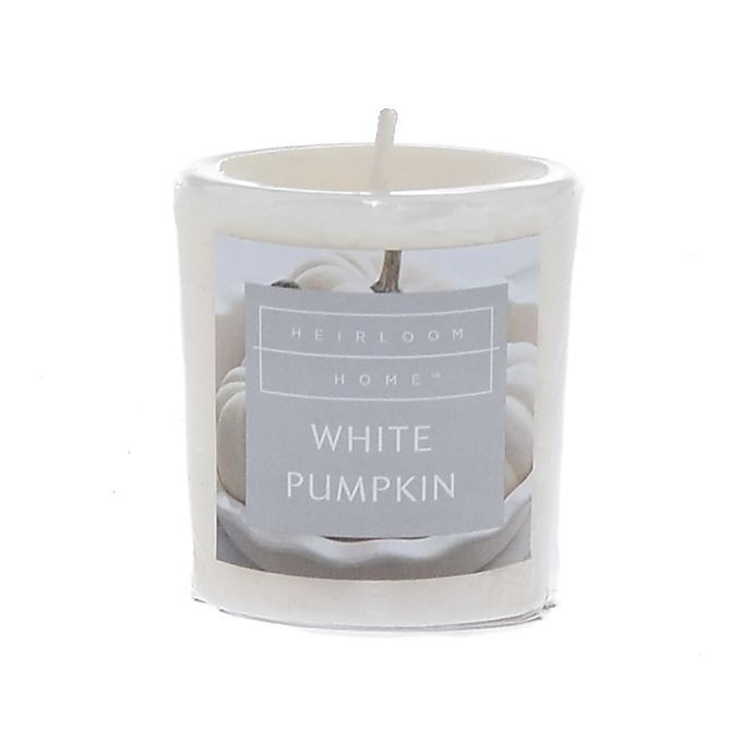 slide 1 of 1, Heirloom Home White Pumpkin Votive Candle, 1 ct